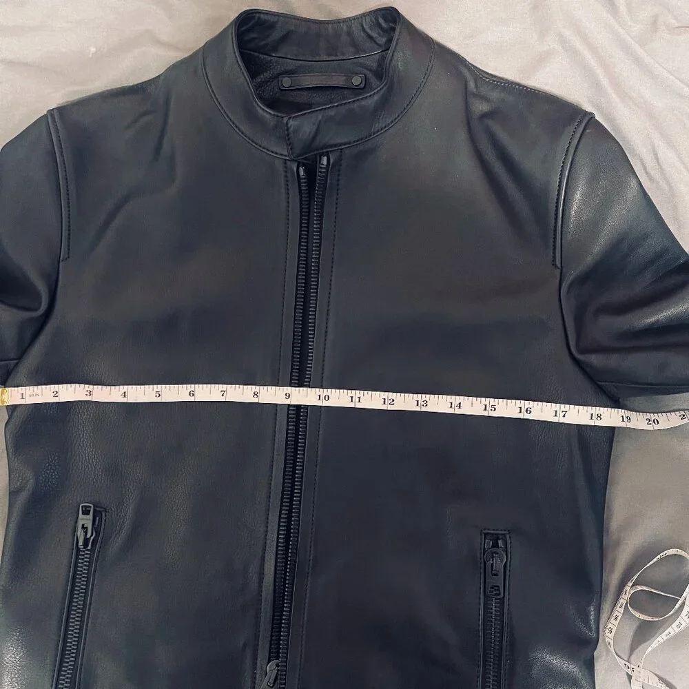 Coach 85899 BLK Cow Leather jacket XS black MSRP $1000 - Picture 7 of 9